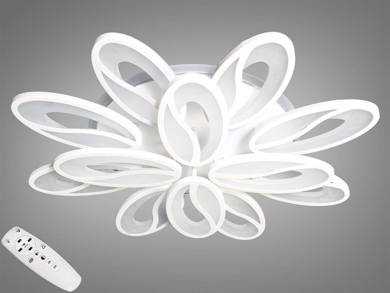 Люстра потолочная с димером LED 8090/8+4WH 3col dim (2437600197)