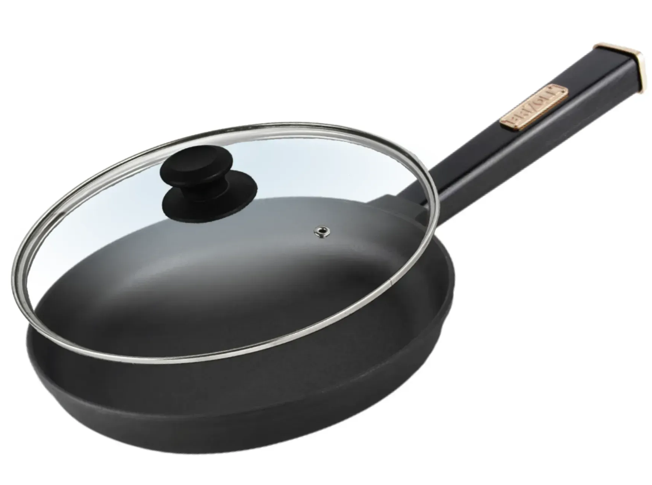 Сковорода с стеклянной крышкой чугунная Brizoll Optima-Black 260х40 мм Черный (O2640-P1-C)