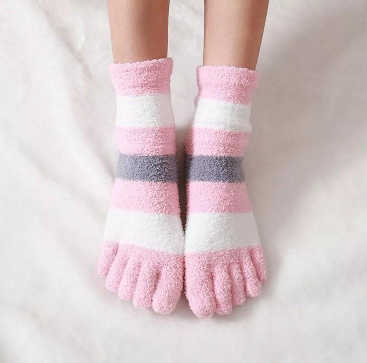 Носки женские X-Socks в полоску на 5 пальцев теплые махровые р. 36-39 Розовый (53498324)