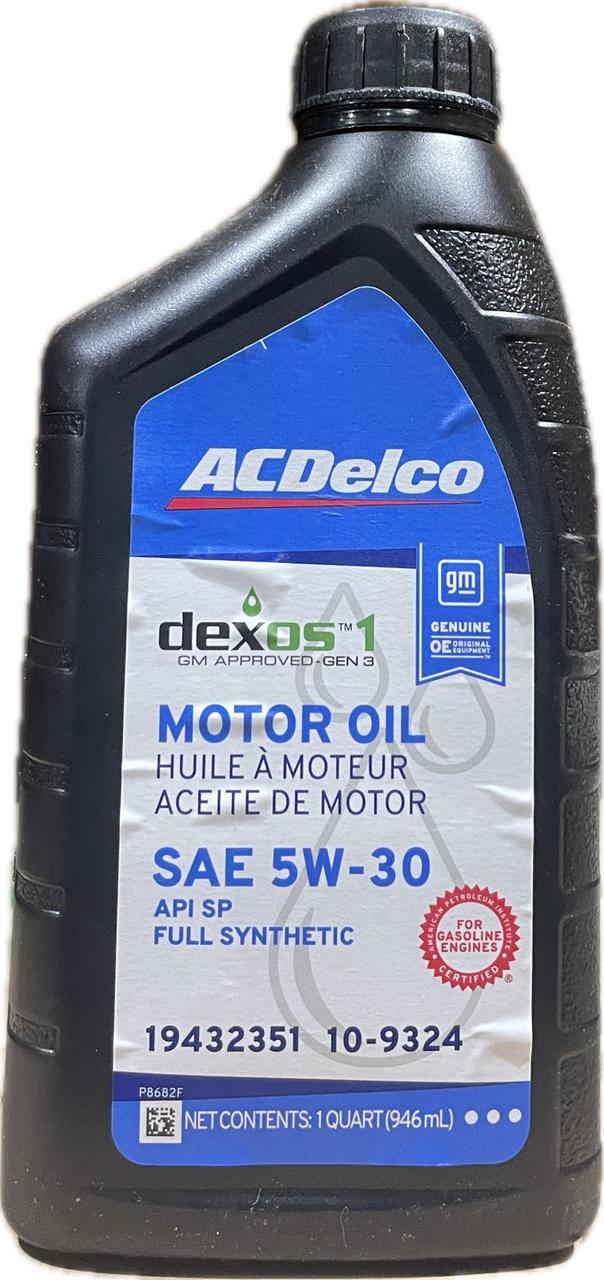 Моторное масло ACDelco Dexos1 Full Synthetic 5W-30 0,946 л (10-9234)