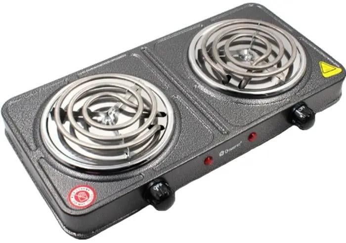 Настольная плита спиральная Domotec MS-5802 на 2 конфорки 2000 Вт (3027) Настольная плита спиральная Domotec MS-5802 на 2 конфорки 2000 Вт (3027)