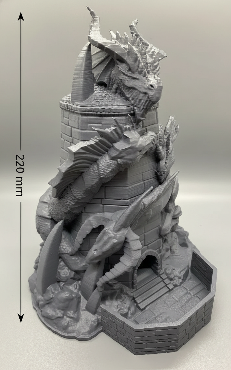 Вежа для кубиків Драконова Вежа Кубиків Сірий (0302-2) - фото 5 Вежа для кубиків Драконова Вежа Кубиків Сірий (0302-2) - фото 5