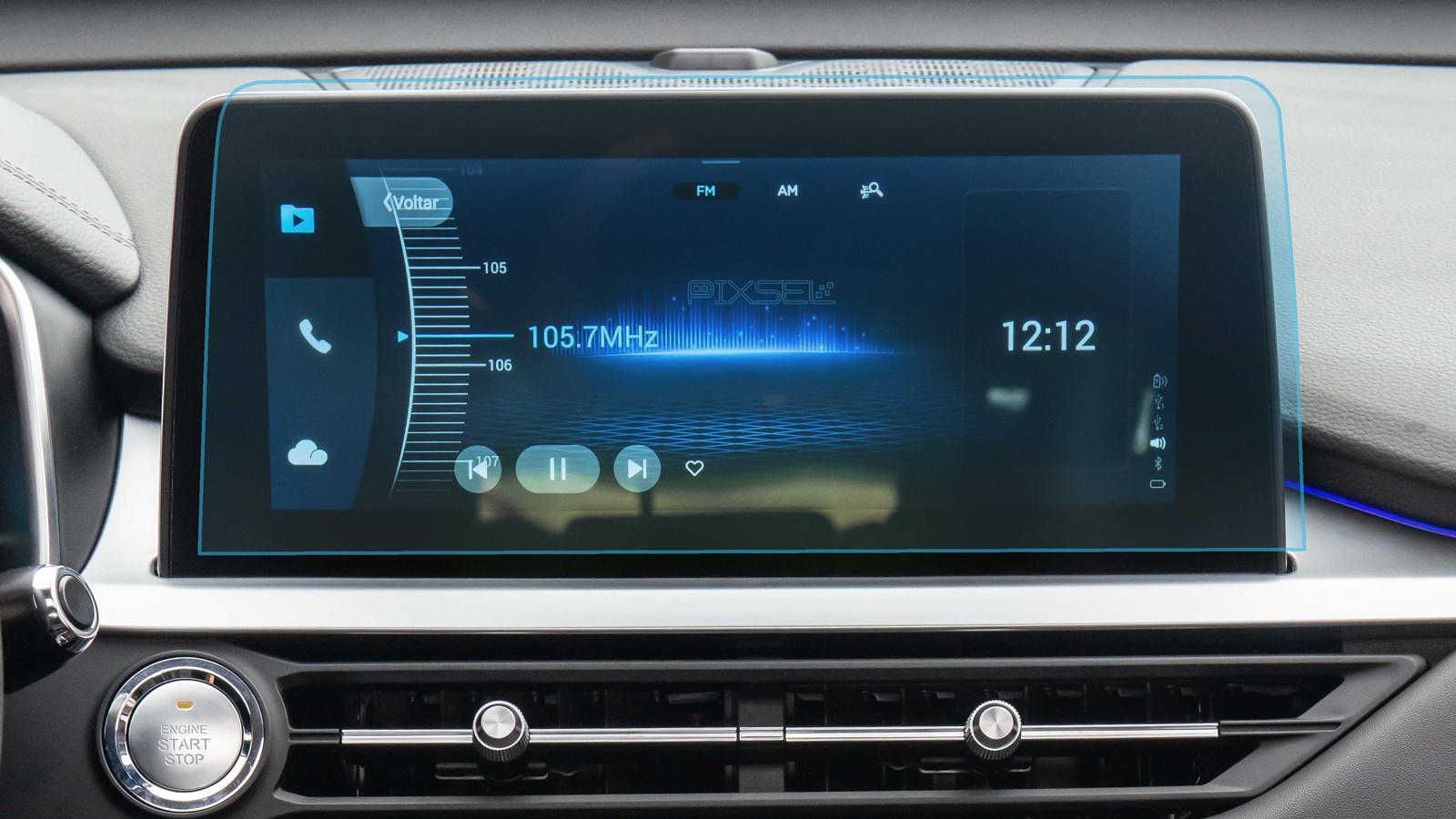 Захисне скло Pixsel гібридне матове на монітор Chery Tiggo 7 Pro 12,6“ 2020