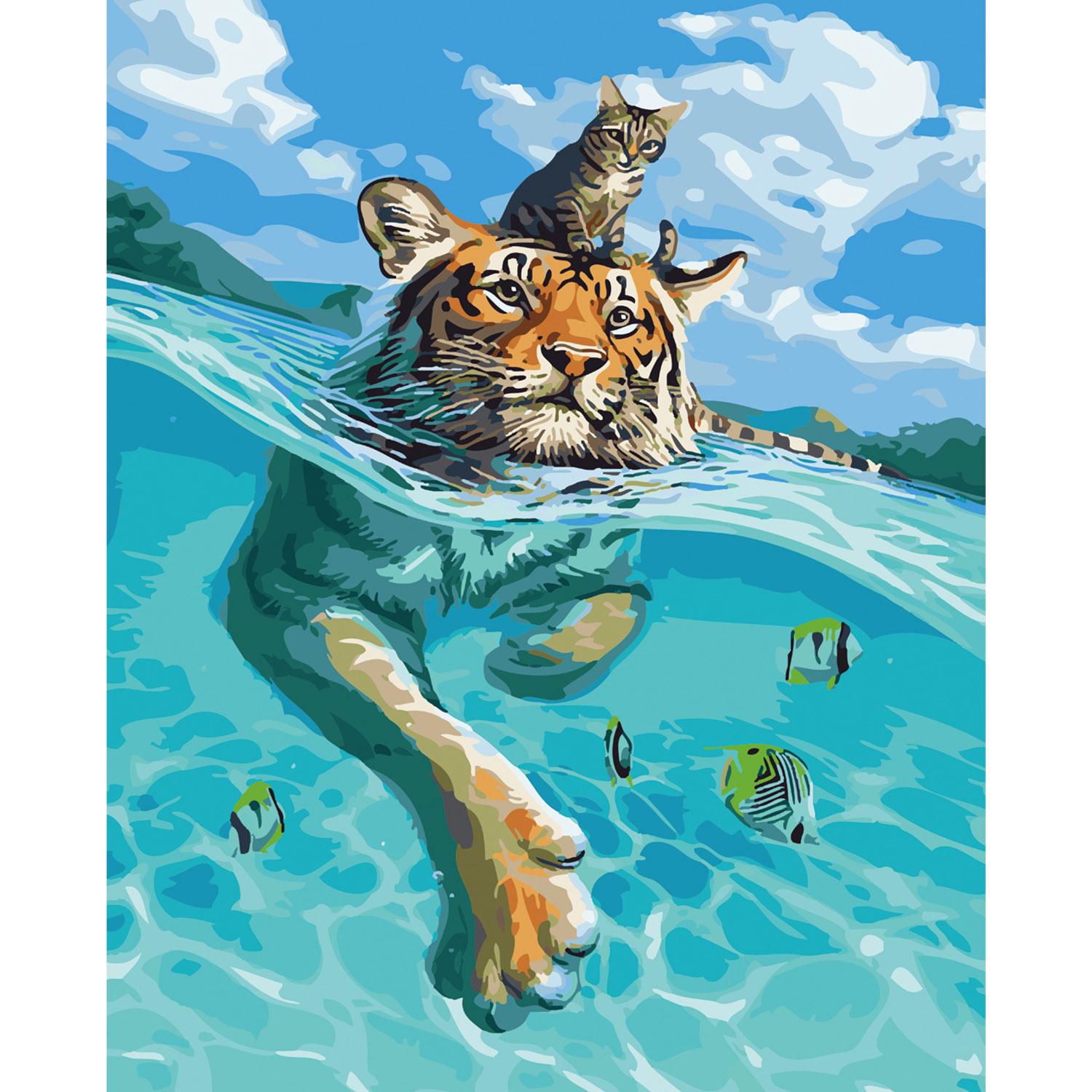 Картина по номерам Strateg Дружба и доверие 40х50 см (SY6046)