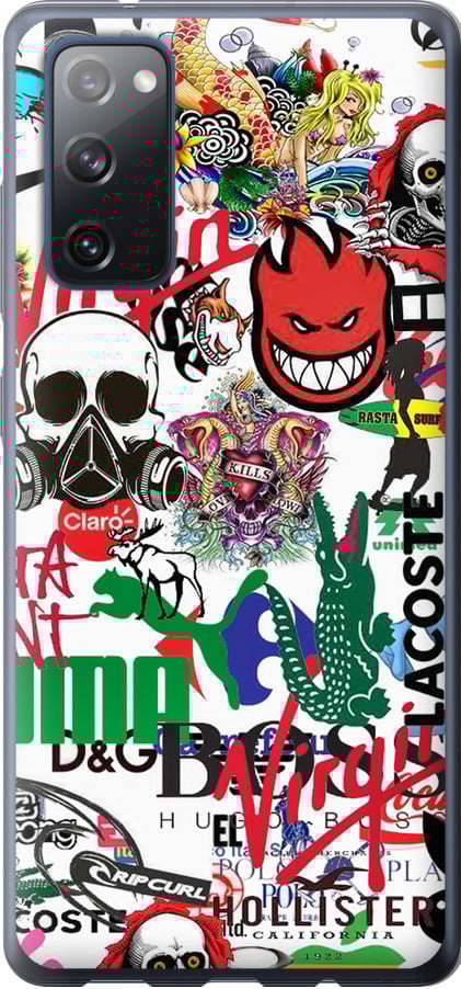 Чехол на Samsung Galaxy S20 FE G780F Many different logos (4022u-2075-42517)