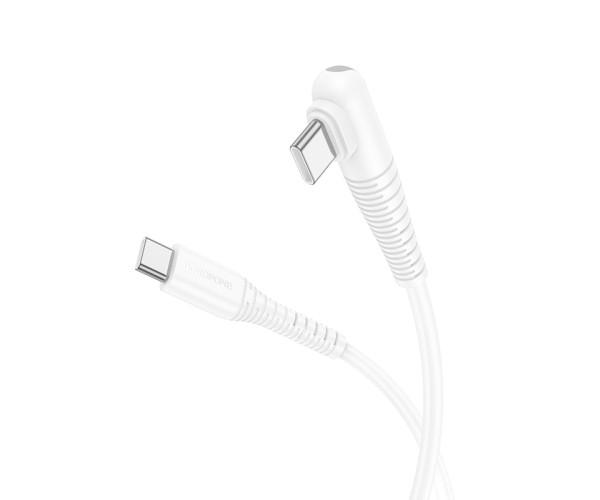 Кабель USB Borofone BX105 Corriente 60W 3A Type-C to Type-C 1 м White Кабель USB Borofone BX105 Corriente 60W 3A Type-C to Type-C 1 м White
