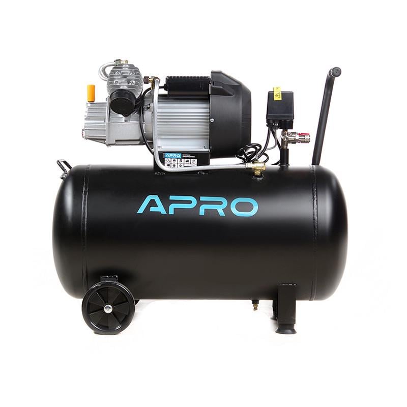 Компресор двоциліндровий Apro OFD-100MX 8 бар 2,8 кВт 430 л/хв 100 л 2 крани з оливою 0,2 л Apro (ae18c19c)