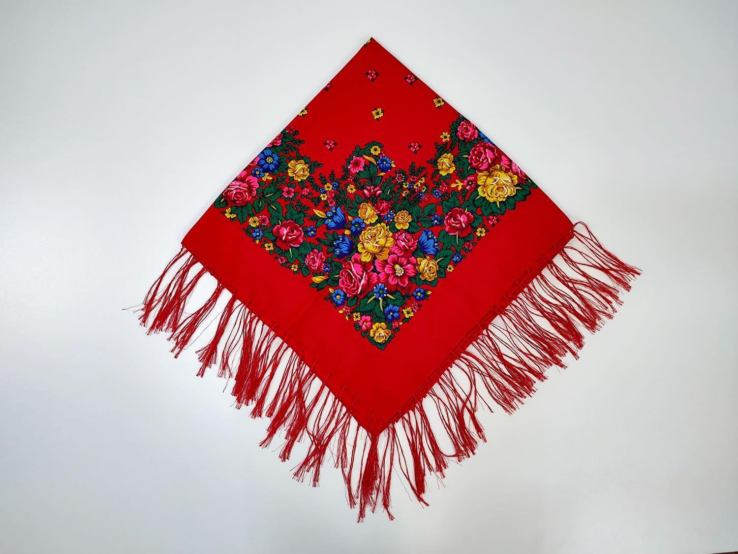 Платок украинский 80x80 см Красный (30070671)
