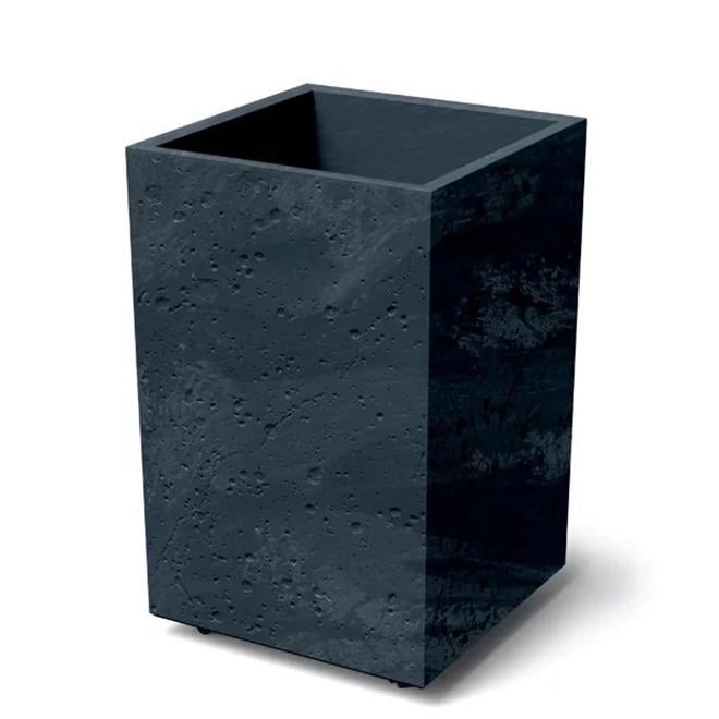 Горшок пластиковый на роликах Sierra Square High Beton Effect 38,5х38,5 см Антрацитовый (DSIH400E-S433)