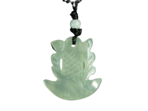 Амулет із каменю нефрит Ніж Та-Тао 2,8x2,6x0,4 см (t07827)