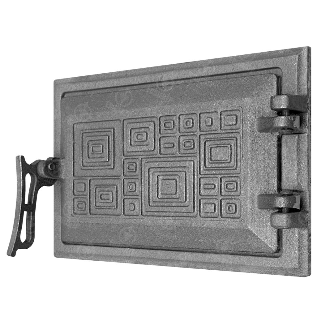 Двері піддувальні Булат Модерн чавунна незабарвлена ​​265х165 мм Сірий - фото 2