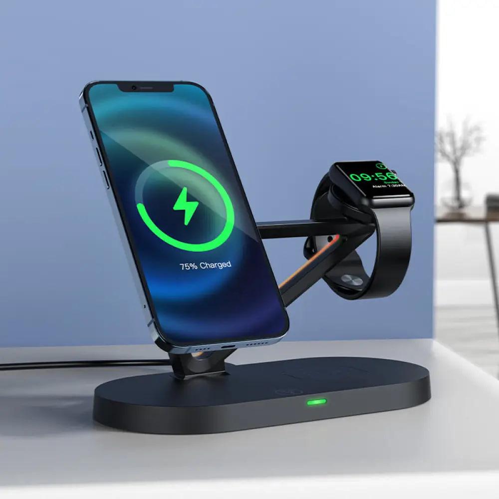 Зарядний пристрій бездротовий Acefast E9 desktop wireless charging holder Black (AFE9) - фото 12