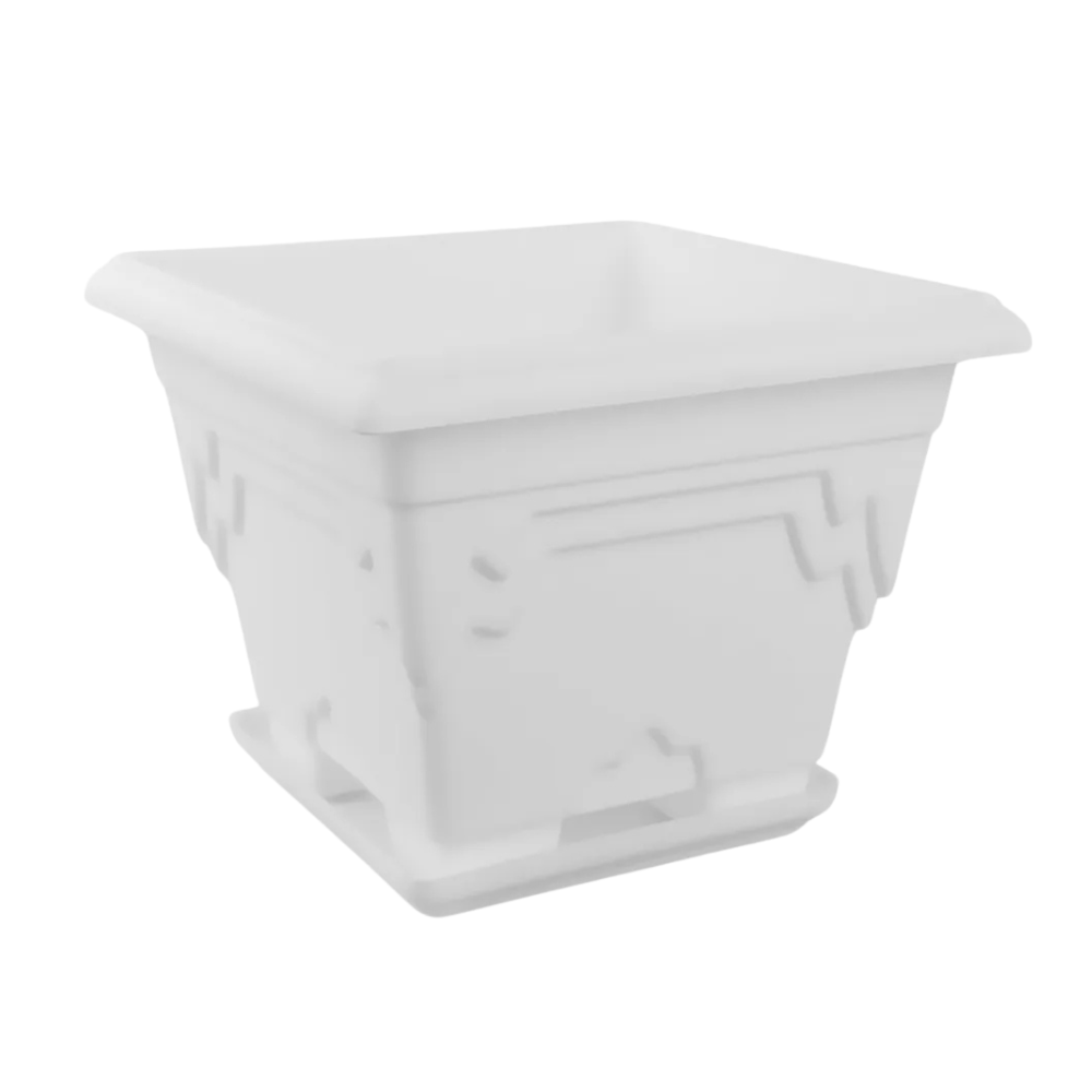 Кашпо с подставкой SoloPlast пластиковый цветочный горшок/комнатный/универсальный 1,6 л (2548489715)