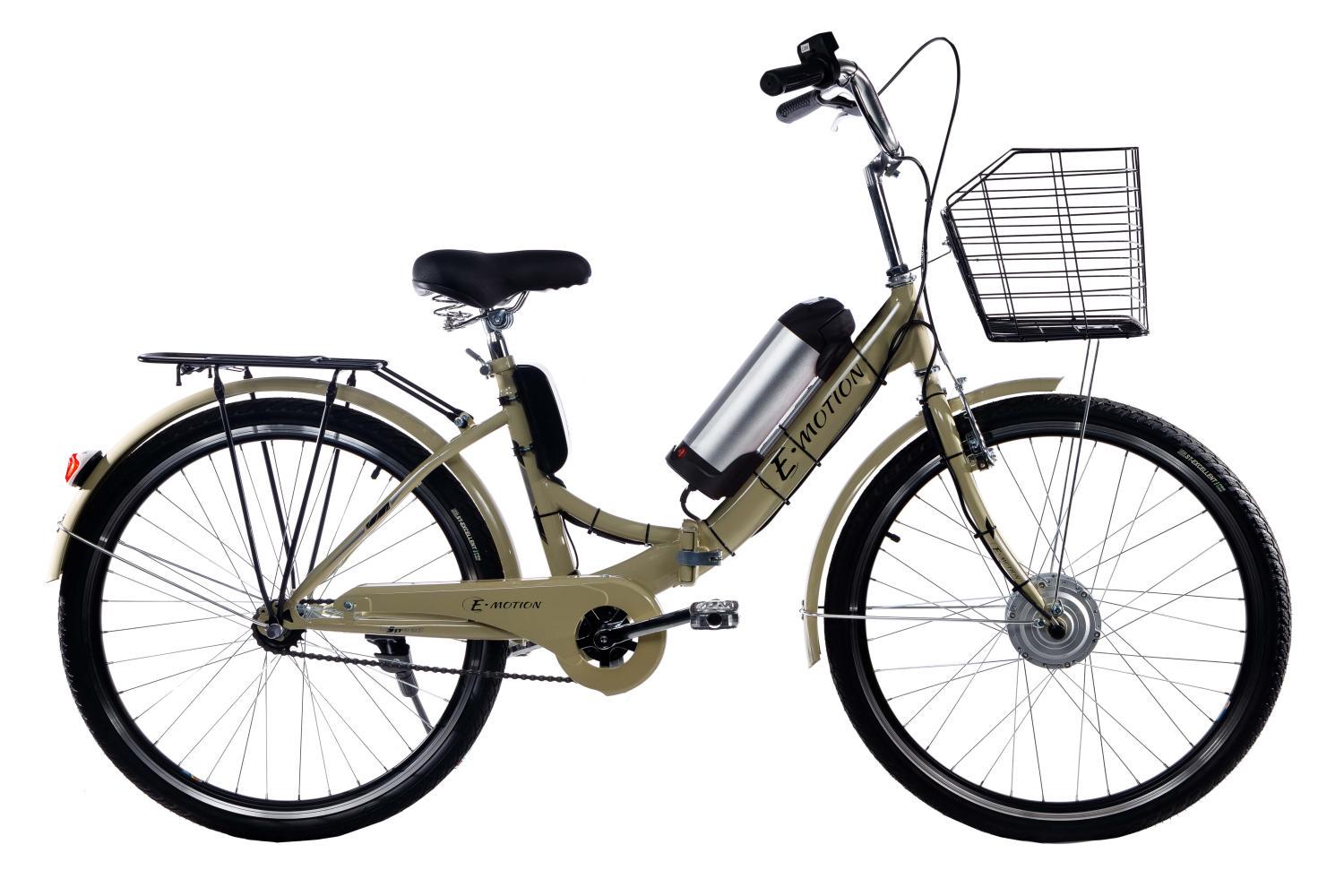 Электровелосипед складной E-motion с низкой рамой 26" 36V 10Ah 350W Бежевый (e-Motion36v-beige)