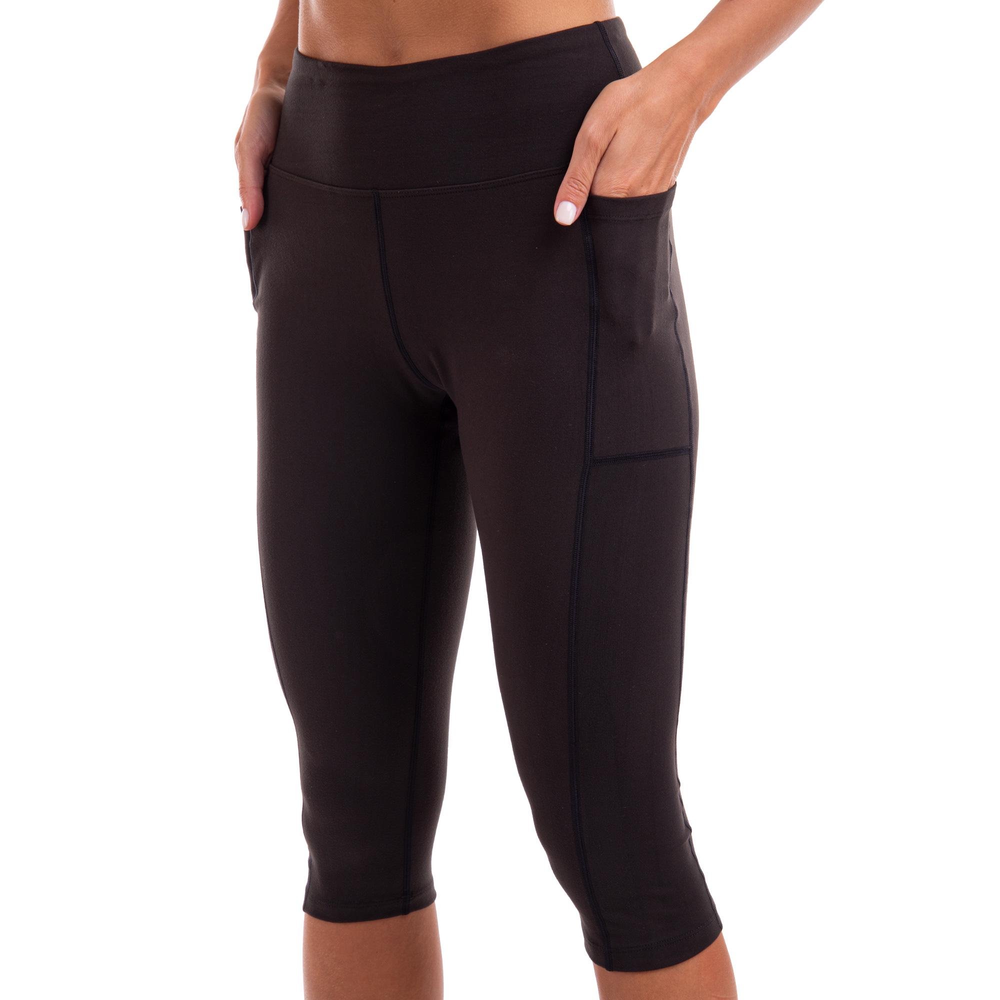 Лосины спортивные женские короткие 3/4 Lingo LD-L3012 S Черный (LD-L3012_Черный_S)