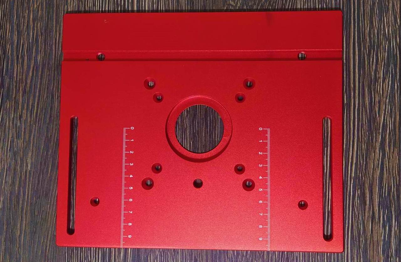 Пластина алюминиевая для крепления фрезера в стол 85х85 мм (2077340661) - фото 2