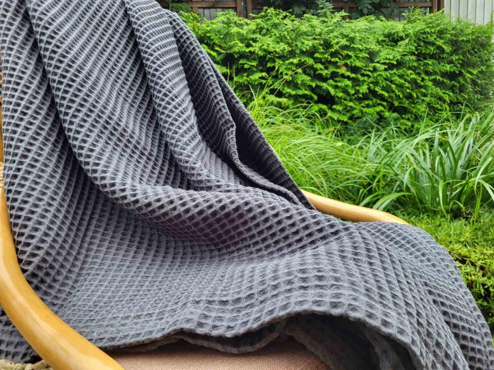 Покрывало Пике Сота 140x220 см Графитовый (11108) - фото 2 Покрывало Пике Сота 140x220 см Графитовый (11108) - фото 2