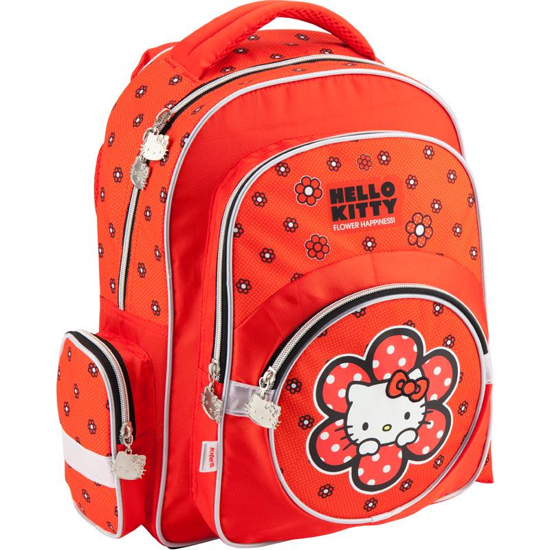 Рюкзак школьный KITE Hello Kitty 38x29x14 см 14 л Красный (hk18-525s)