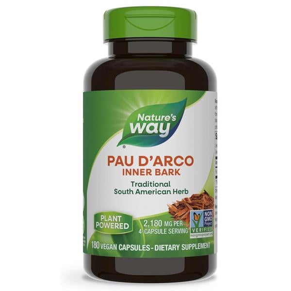 Антипаразитарный препарат Nature's Way Pau d'Arco Inner Bark 545 mg 180 Veg Caps (NWY-15408)