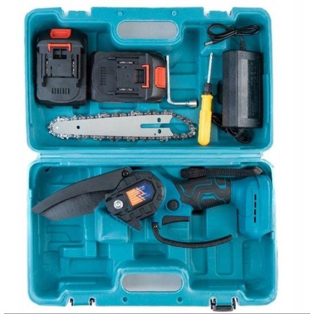 Пила аккумуляторная мини Chain ​​SAW TL 0800 цепная 48V шина 8" с 2 АКБ (8488) - фото 10