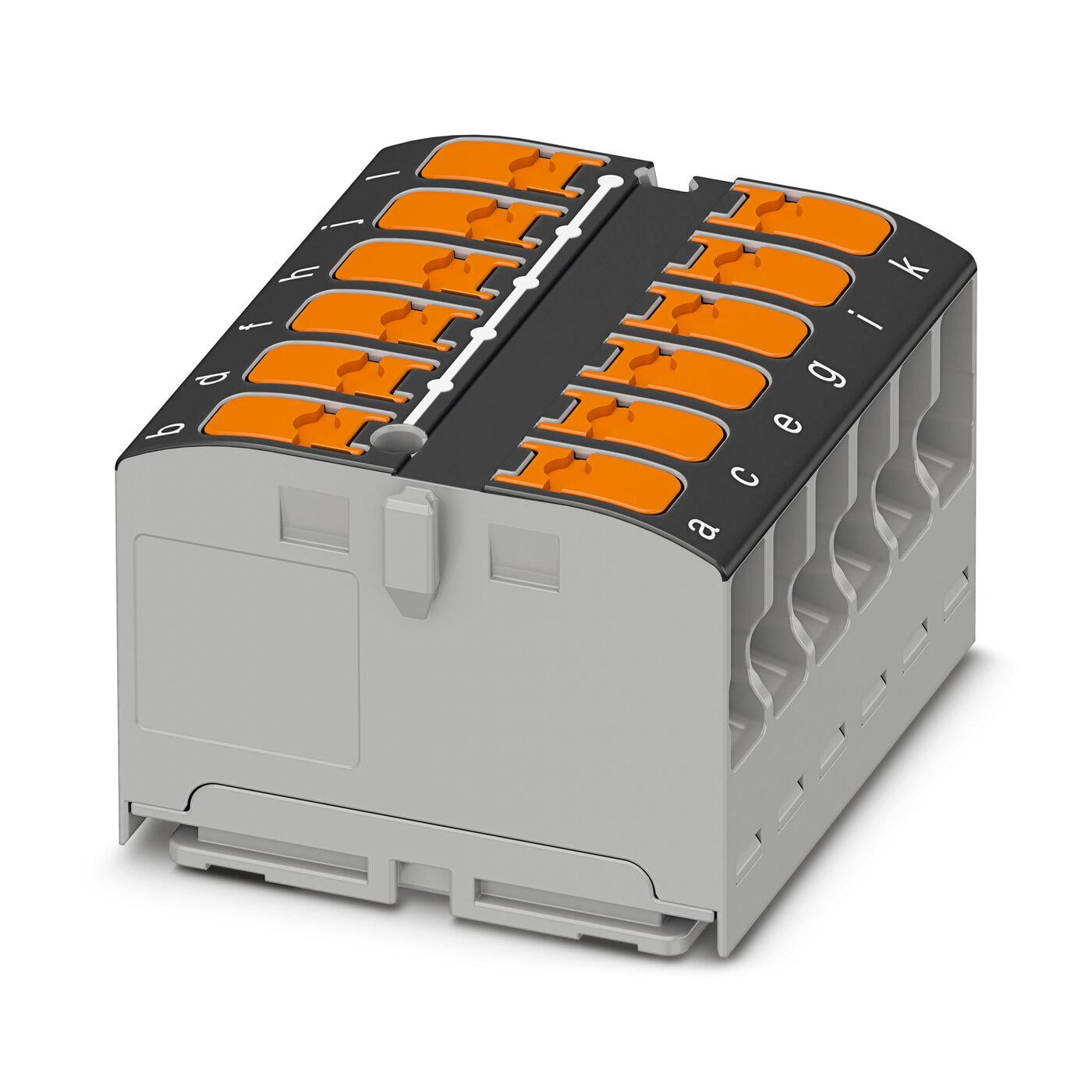 Розподільний блок Phoenix Contact PTVFIX 12X2,5 BK 450В 24A Push-in Чорний (1019576)