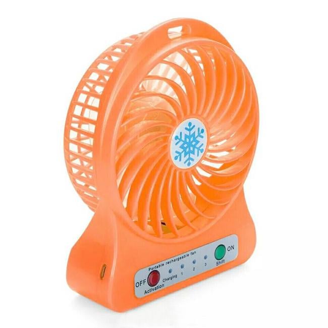 Вентилятор Mini Fan XSFS-01 настільний з акумулятором Помаранчевий (iz12762)