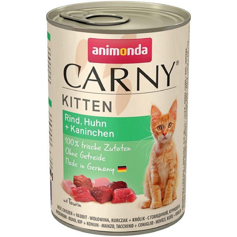 Корм влажный для котят Animonda Carny Kitten говядина и курица и кролик 400 г (4017721837132)