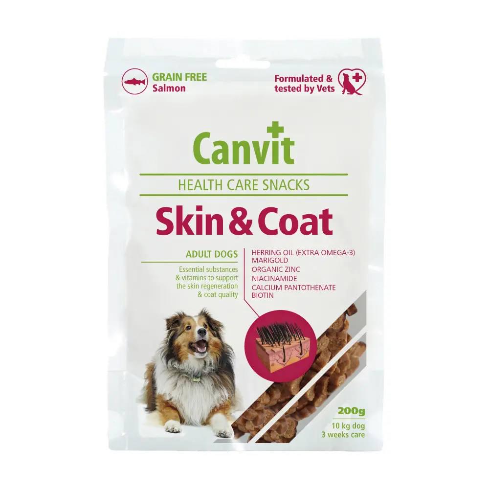 Лакомство для здоровья кожи и шерсти у собак Canvit Skin & Coat со вкусом лосося 200 г (508778)