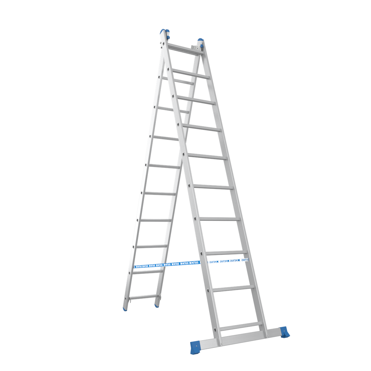 Драбина-стрем'янка алюмінієва Skladcom 3х10 трисекційна 5,6 м - фото 2 Драбина-стрем'янка алюмінієва Skladcom 3х10 трисекційна 5,6 м - фото 2