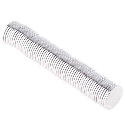 Комплект сильних круглих сильних неодимових магнітів 10x1 мм N35 100 шт. Silver (313408) Комплект сильних круглих сильних неодимових магнітів 10x1 мм N35 100 шт. Silver (313408)