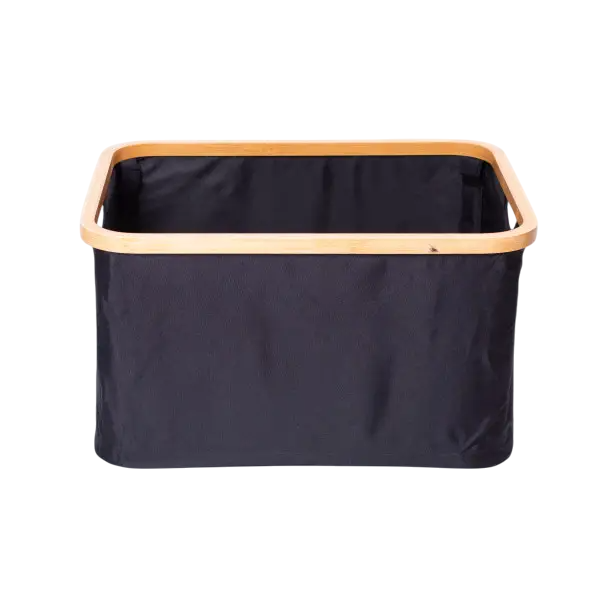 Органайзер для хранения вещей тканевый с бамбуковой рамой 45х35х24 см