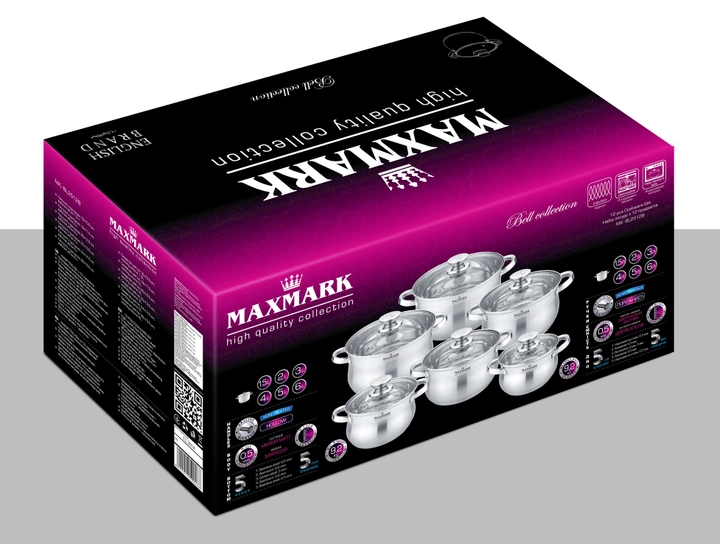 Набір посуду Maxmark MK-BL2512B 12 пр. (30527) - фото 6 Набір посуду Maxmark MK-BL2512B 12 пр. (30527) - фото 6