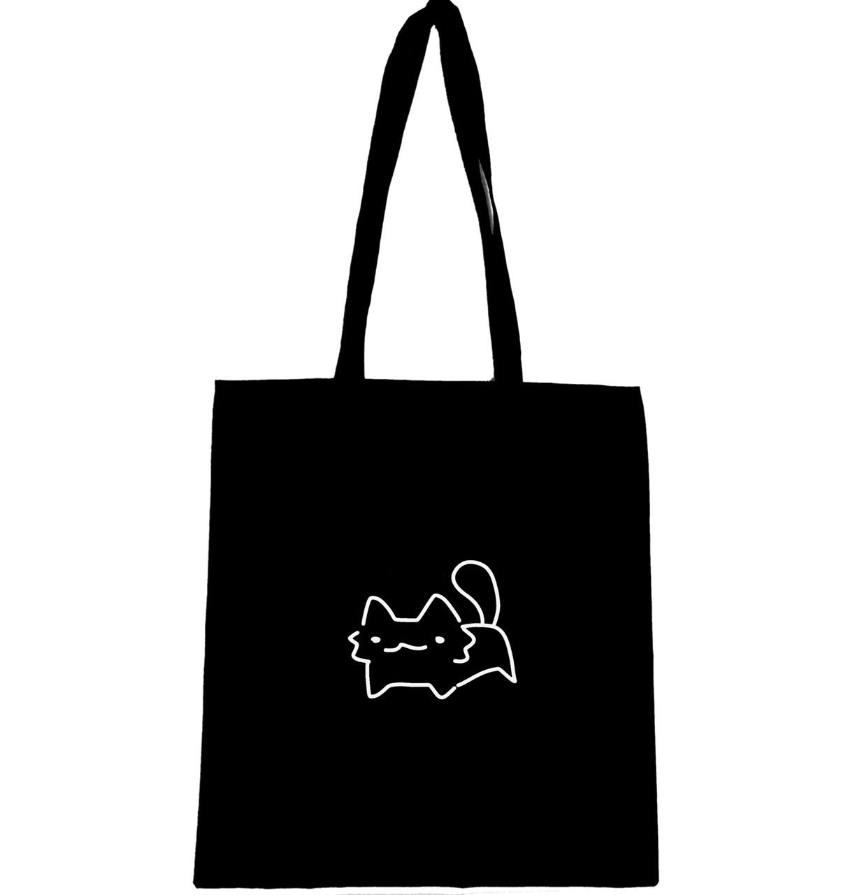 Еко-сумка з принтом Смішний котик (197)