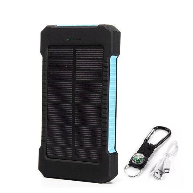 Повербанк Solar 20000 mAh с фонарем с солнечной панелью (NOY79)