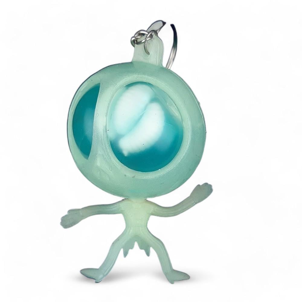 Игрушка-антистресс для детей светонакопительный Гуманоид с червями, 9,5x4,5x4,5 см Голубой Игрушка-антистресс для детей светонакопительный Гуманоид с червями, 9,5x4,5x4,5 см Голубой