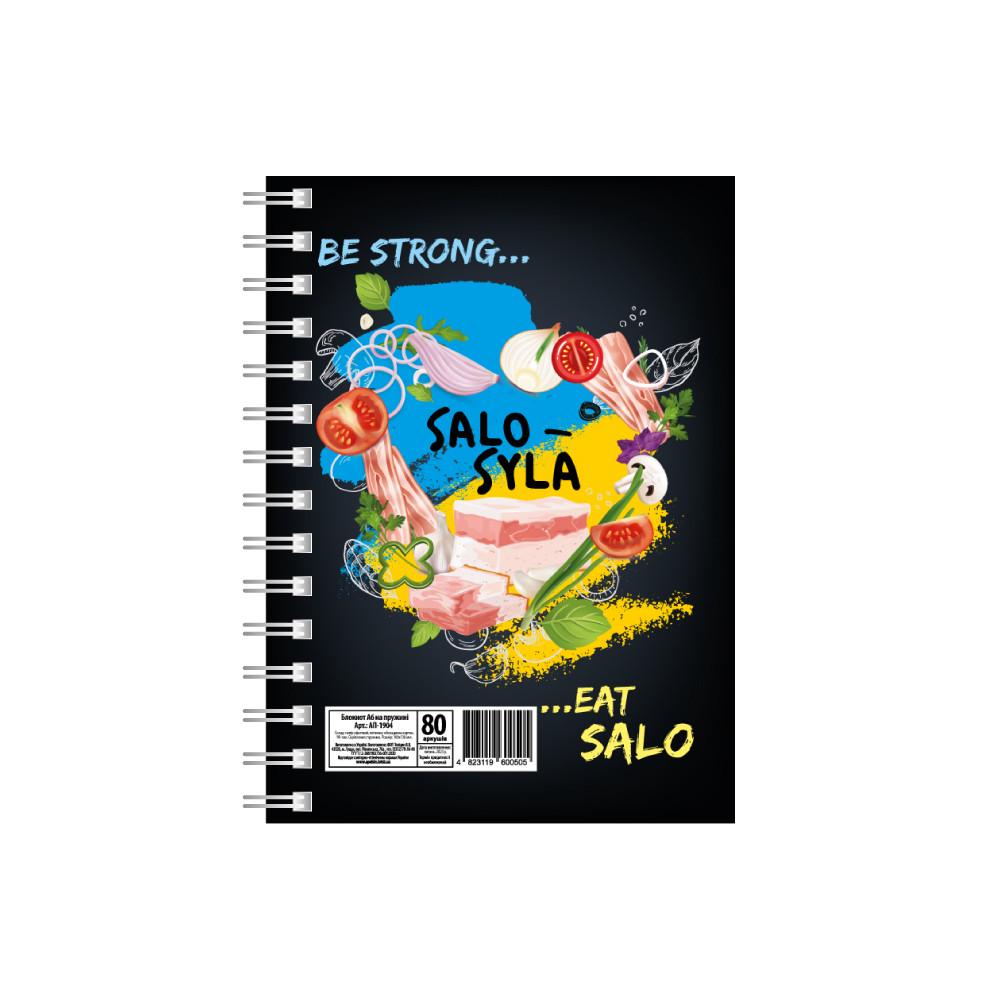 Блокнот патриотический Salo-Syla А6 с пружиной сбоку 80 л.