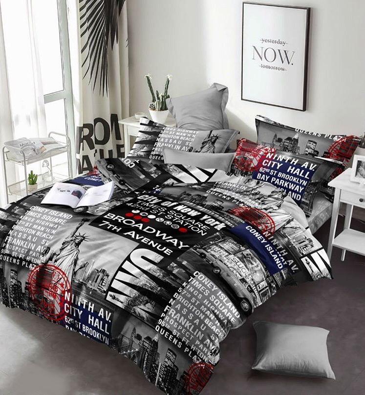 Комплект постельного белья Zastelli 289-290 бязь полуторный 145х210 Серый