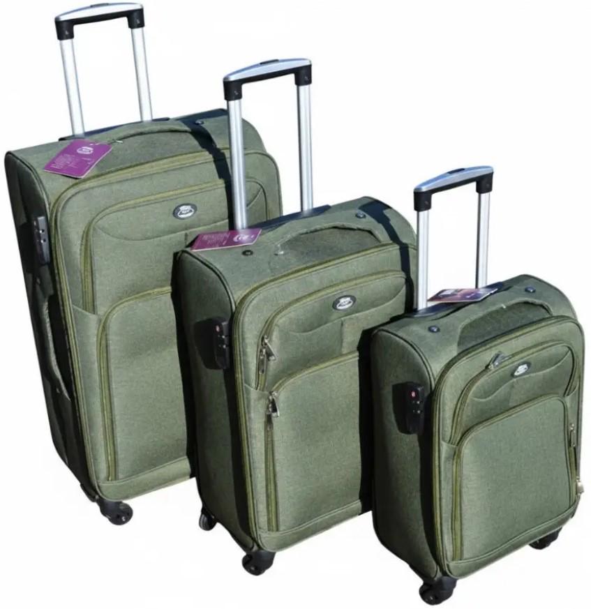 Комплект чемоданов на тканевых колесах Elemental 5 Forest Clay 3 шт. Хаки (2104619196)