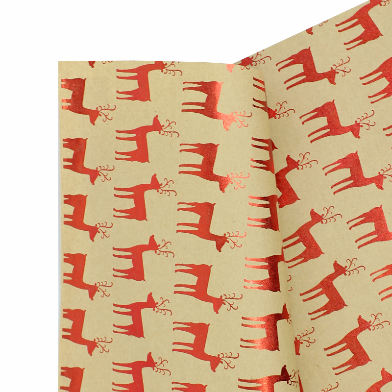 Бумага упаковочная Lesko PPW PAPER PZ096-2 Олени Бумага упаковочная Lesko PPW PAPER PZ096-2 Олени