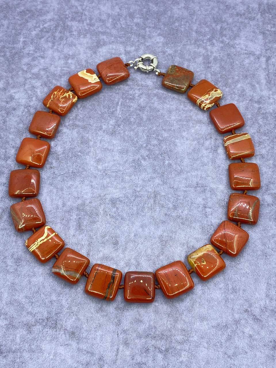 Бусы яшма яшма 44 см Красный (581-4)