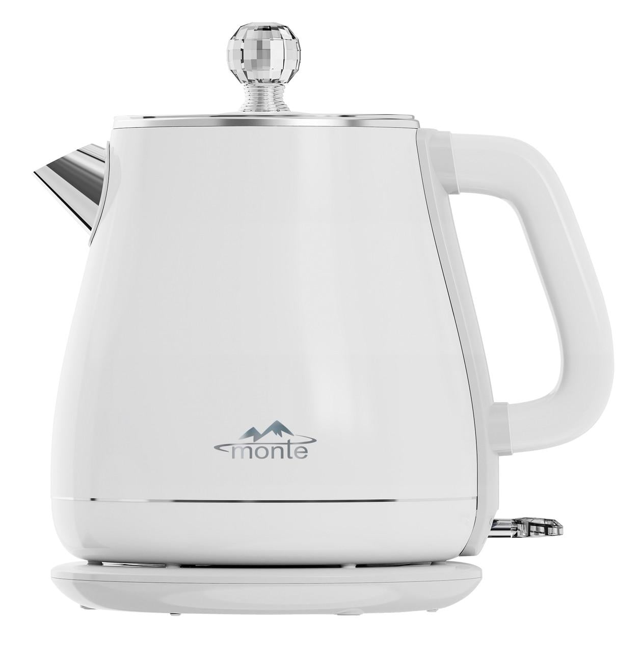 Электрочайник Monte MT-1832 1,7 л 1800 Вт с двойными стенками и скрытым нагревательным элементом White