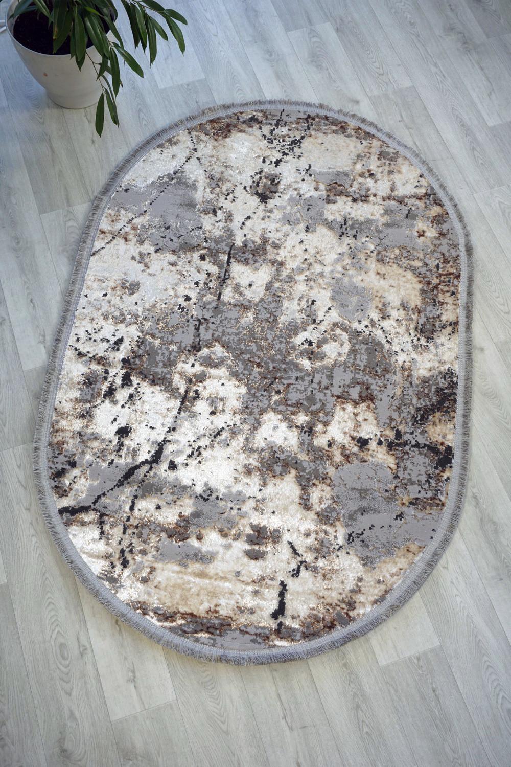 Ковер овальный Salsa e074a 60x110 см Visone/Light Grey Ковер овальный Salsa e074a 60x110 см Visone/Light Grey