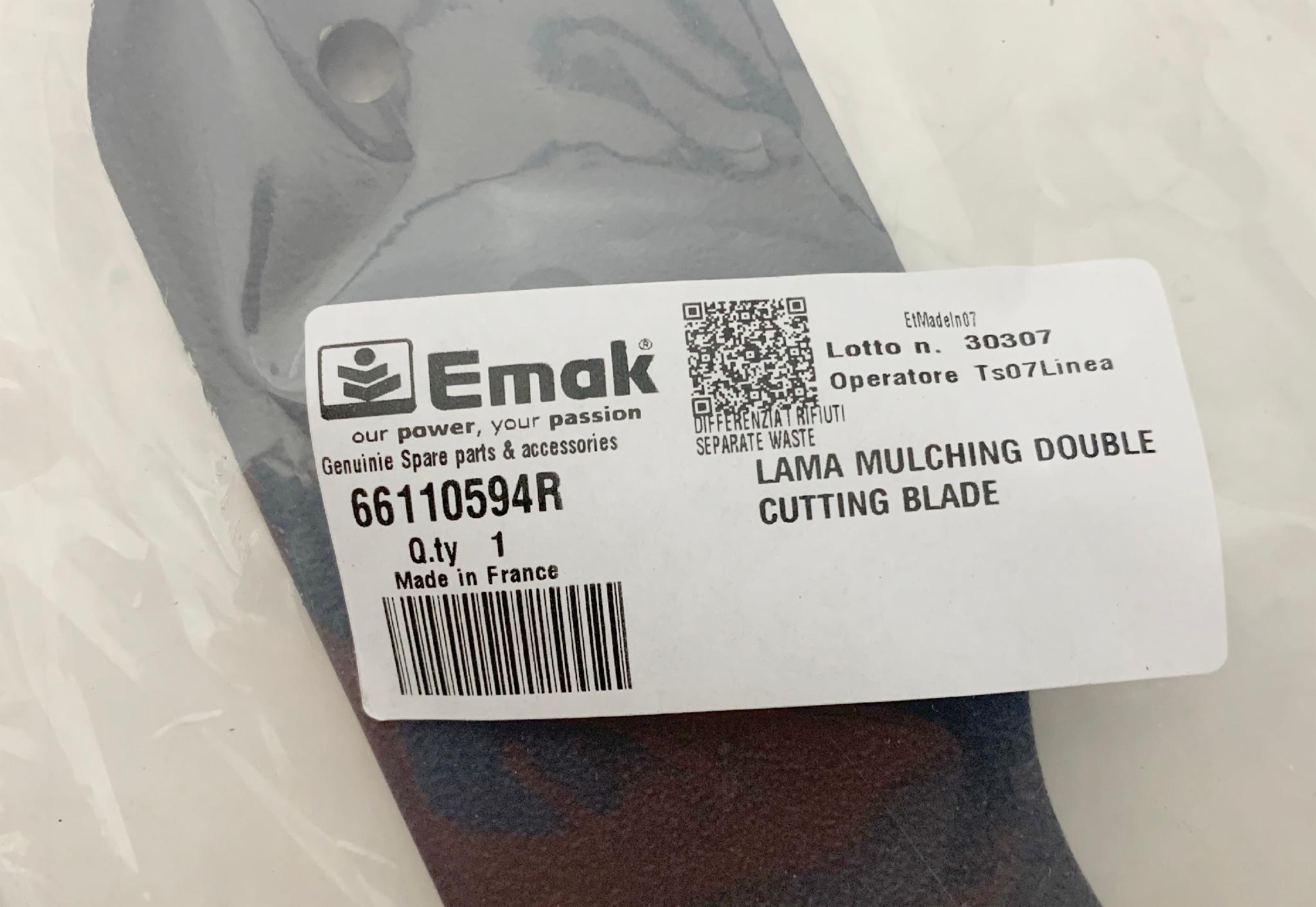 Ніж для газонокосарки 46 см для Oleo-Mac G 48 PK/G 48 TK/GV 48 PK/GV 48 TK (66110594R) - фото 2 Ніж для газонокосарки 46 см для Oleo-Mac G 48 PK/G 48 TK/GV 48 PK/GV 48 TK (66110594R) - фото 2