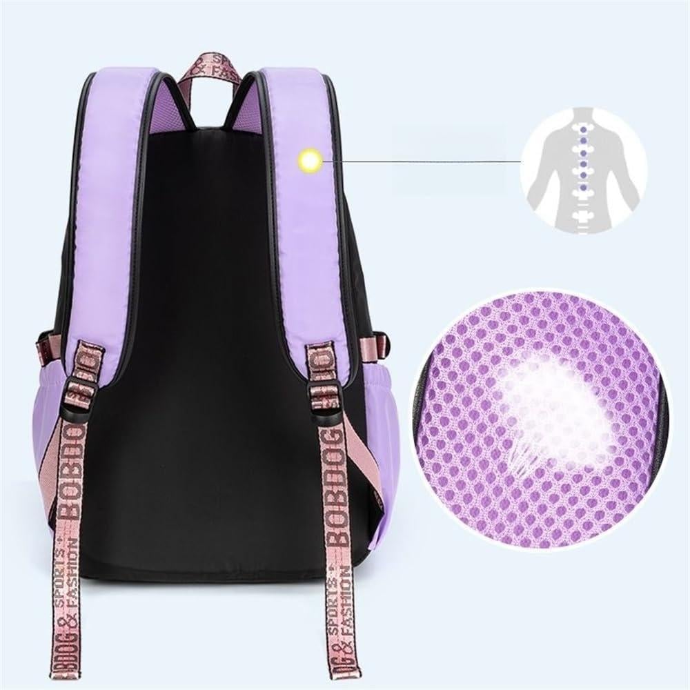 Шкільний рюкзак для дівчинки Berry 5-11 клас з хутряним помпоном Фіолетовий (1330976031) - фото 6