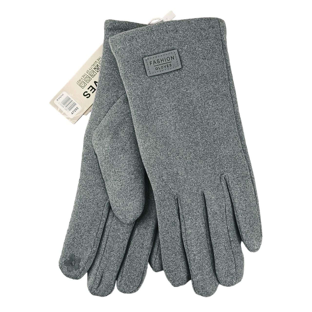 Перчатки женские Fashion сенсорные эластичные S-L Серый (47292)