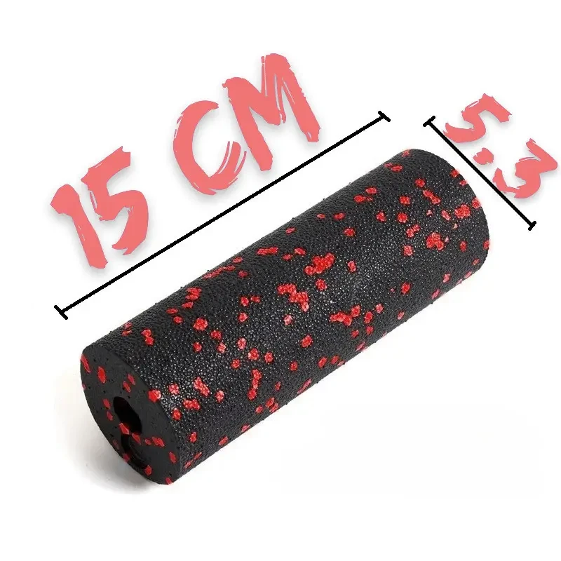 Ролик масажний гладкий PowerPlay PP-4346 Mini EPP Foam Roller Чорний/Червоний 15x5,3 см - фото 3