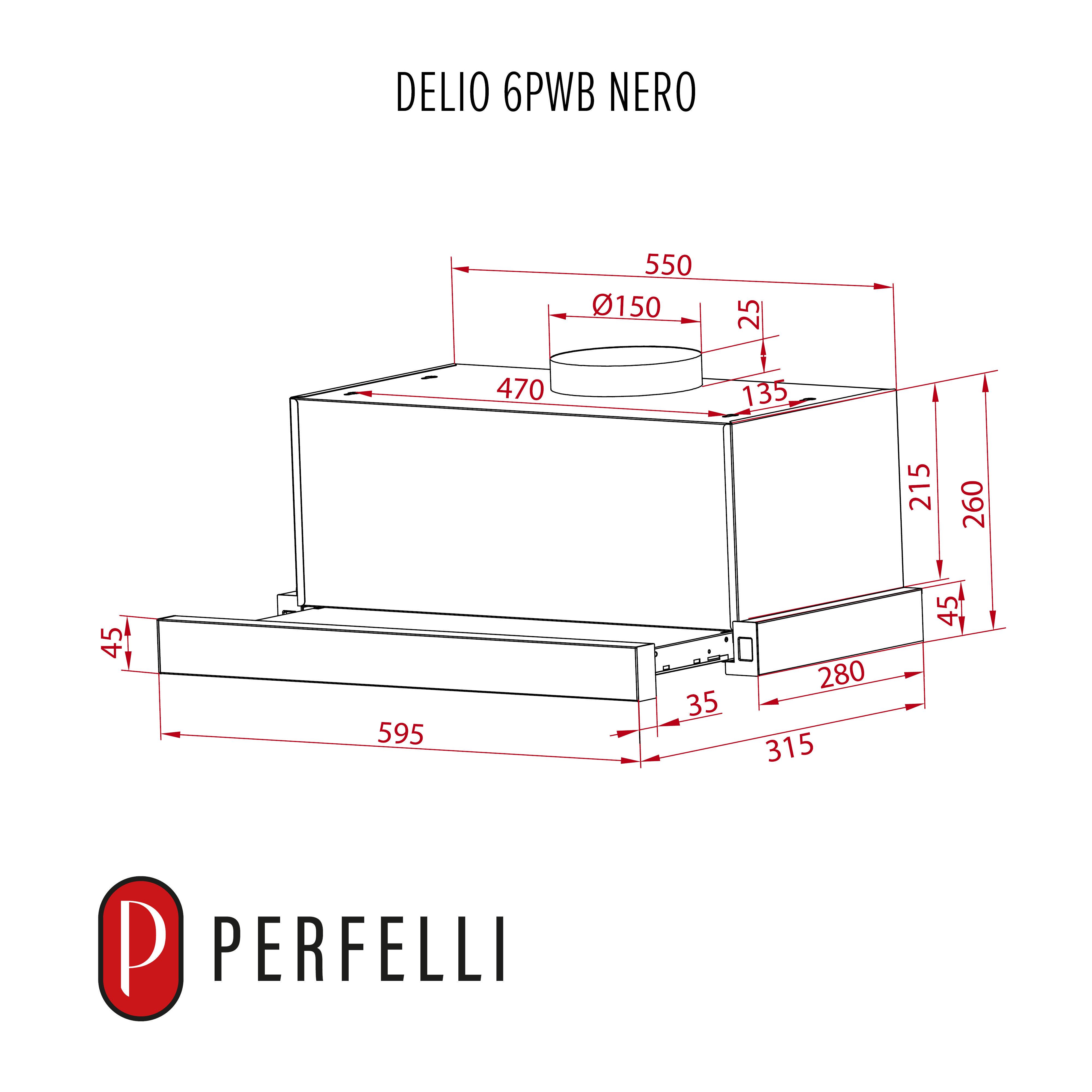Вытяжка Perfelli DELIO 6PWB NERO - фото 10
