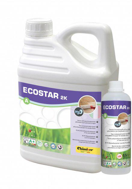 Лак паркетний на водній основі Ecostar 2K SL напівглянцевий 5,5 л