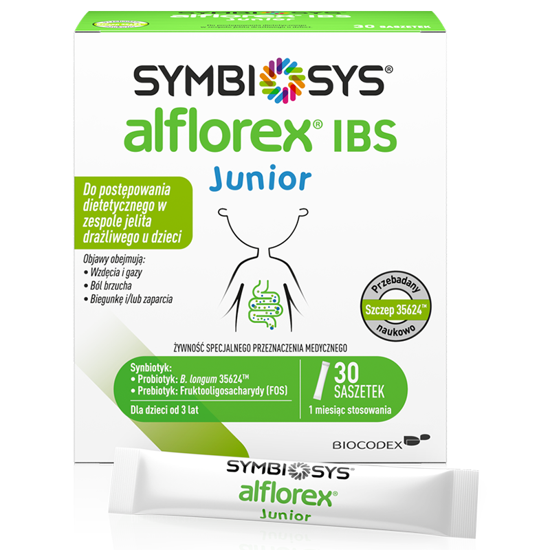 Симбіотик для дітей при синдромі подразненого кишечника Symbiosys Alflorex IBS Junior 30 пакетиків (33545051)