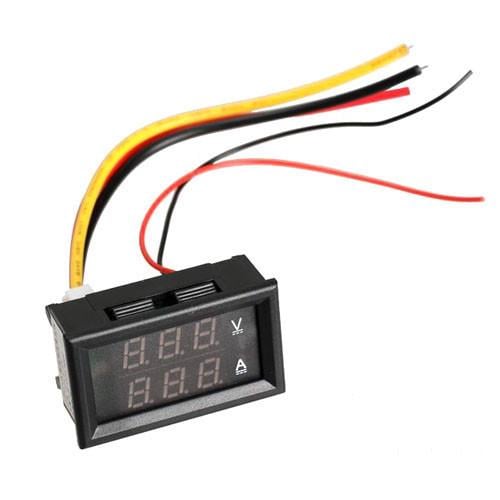 Вольтметр/амперметр цифровий 1" до 100 В 10А LED (286123) Вольтметр/амперметр цифровий 1" до 100 В 10А LED (286123)